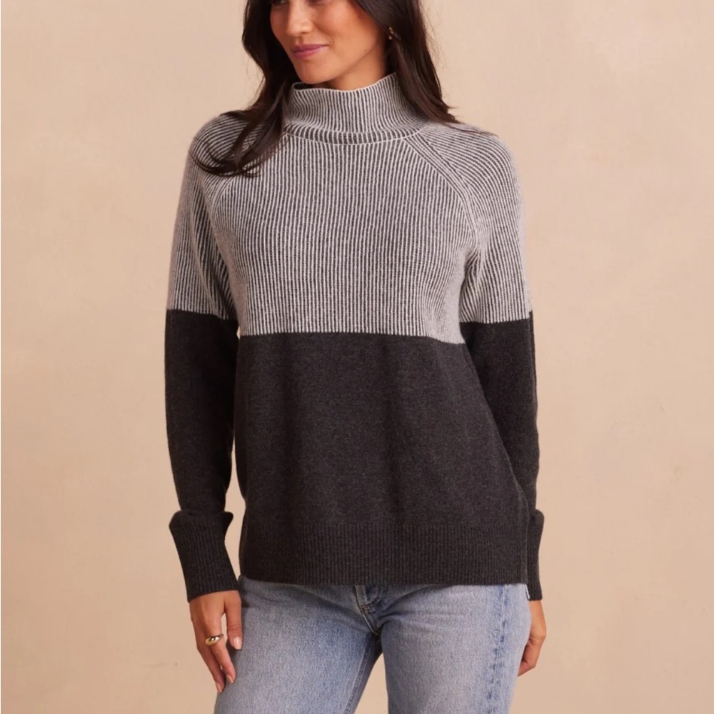 Summersalt • Merino‎ Wool Cashmere Two Tone Sweater